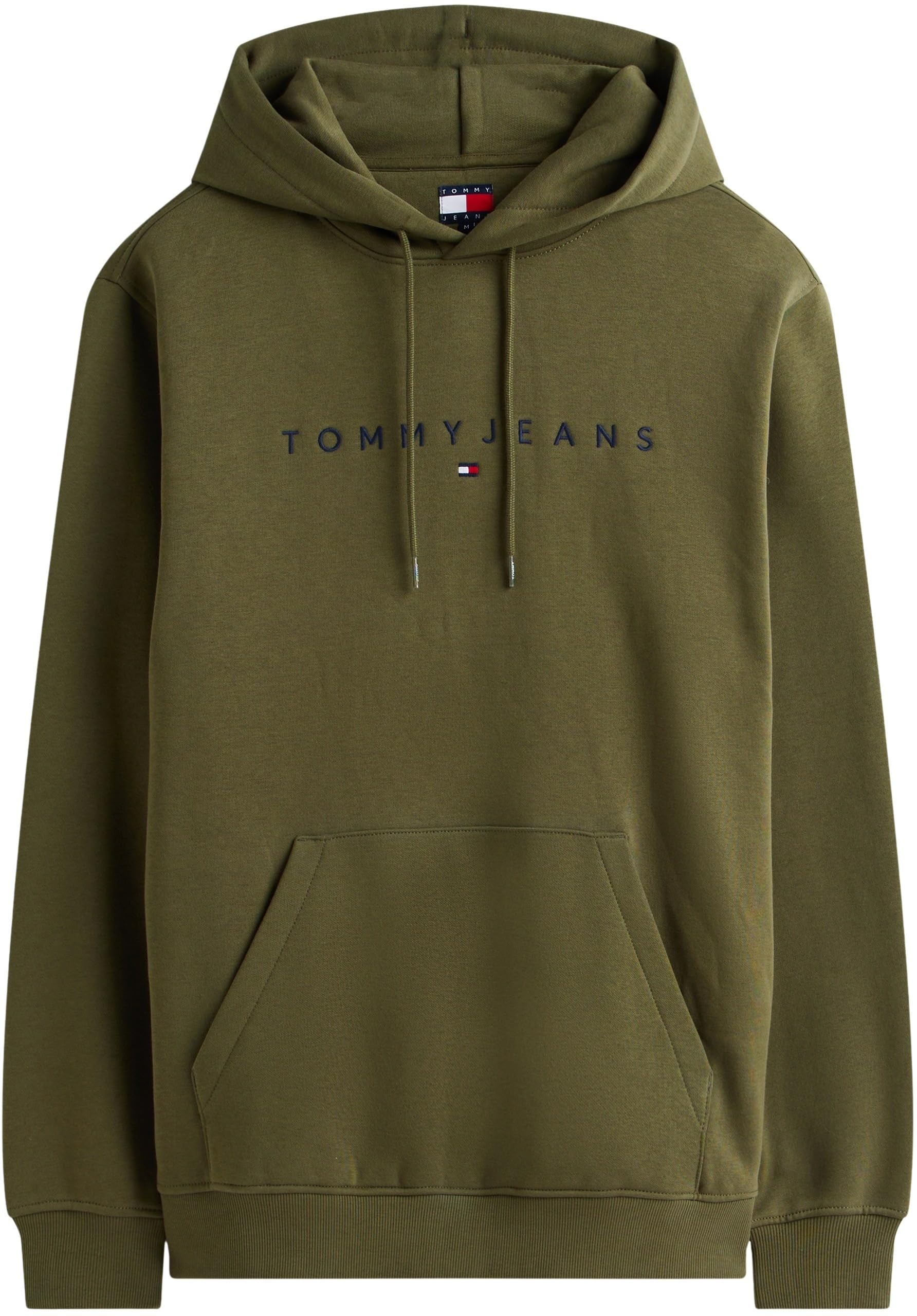 Tommy Jeans Uomo Felpa Linear Logo con Cappuccio