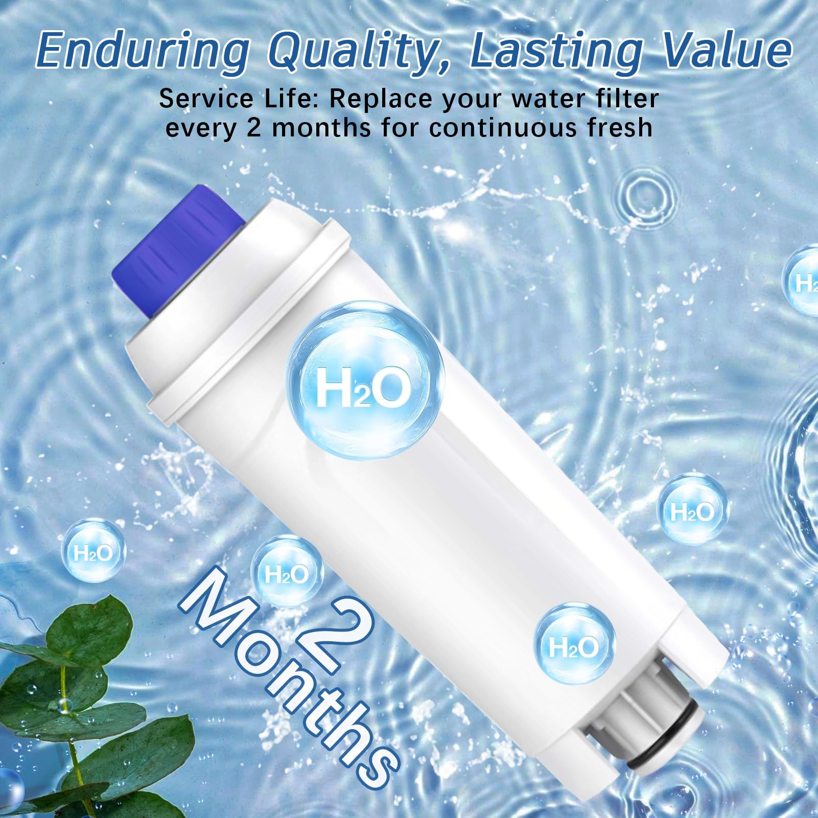 3 Pack Water Filter Replacement for DeLonghi* Filter DLSC002