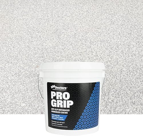 Vista 20 de Pro Grip - Revestimiento en aerosol antideslizante de goma (galón, negro) para cubiertas, pisos, barcos y canchas, pintura de goma antideslizante