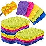 Zubebe 20 Pcs Duster Refill Reusable Fleece Duster Refills Feather Flat Dusters Multi Surface Washable Cleaning Pads Tools for Home, Blinds, Car, Pet, Furniture, Fans (Dark Color)