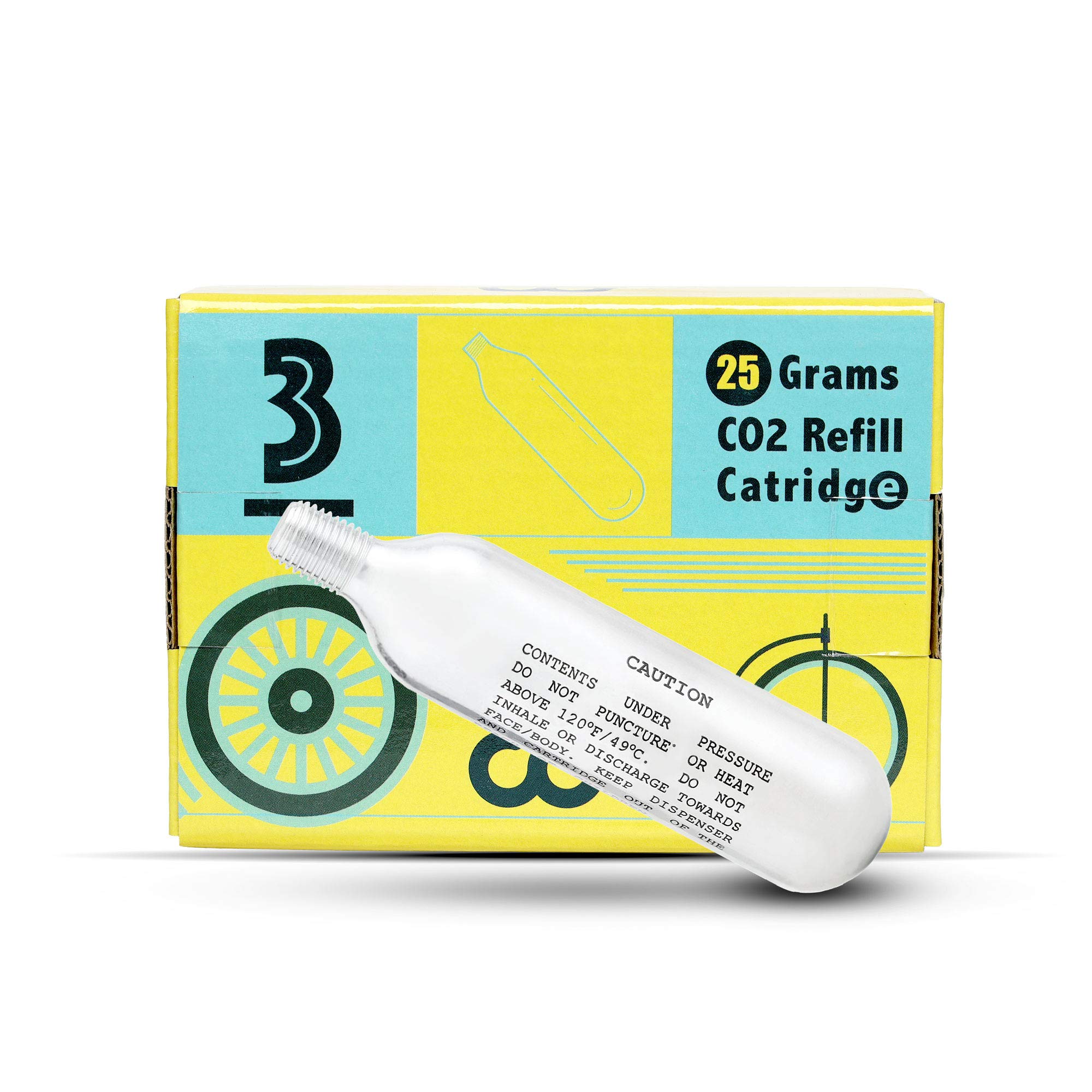 CyclingDeal 3 x 25g Threaded CO2 Cartridges Refills for Bike Bicycle Pump CO2 Inflator Heads - Great Refill for Mountain Downhill and E Bikes Tubeless Tires