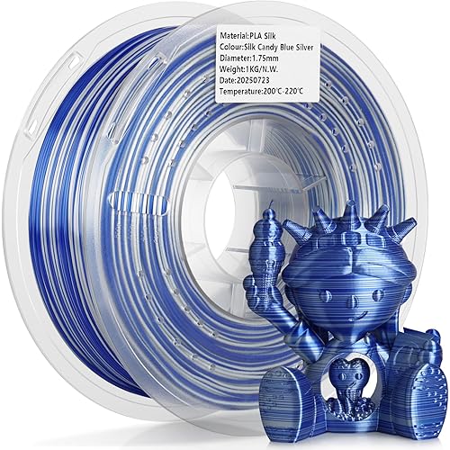 LANDU Silk PLA Filament 1.75mm 3D Printer Multicolor Filament Gradient Color Changing Filament 1kg (2.2lbs) Dimensional Accuracy +/- 0.07 mm Silk Candy