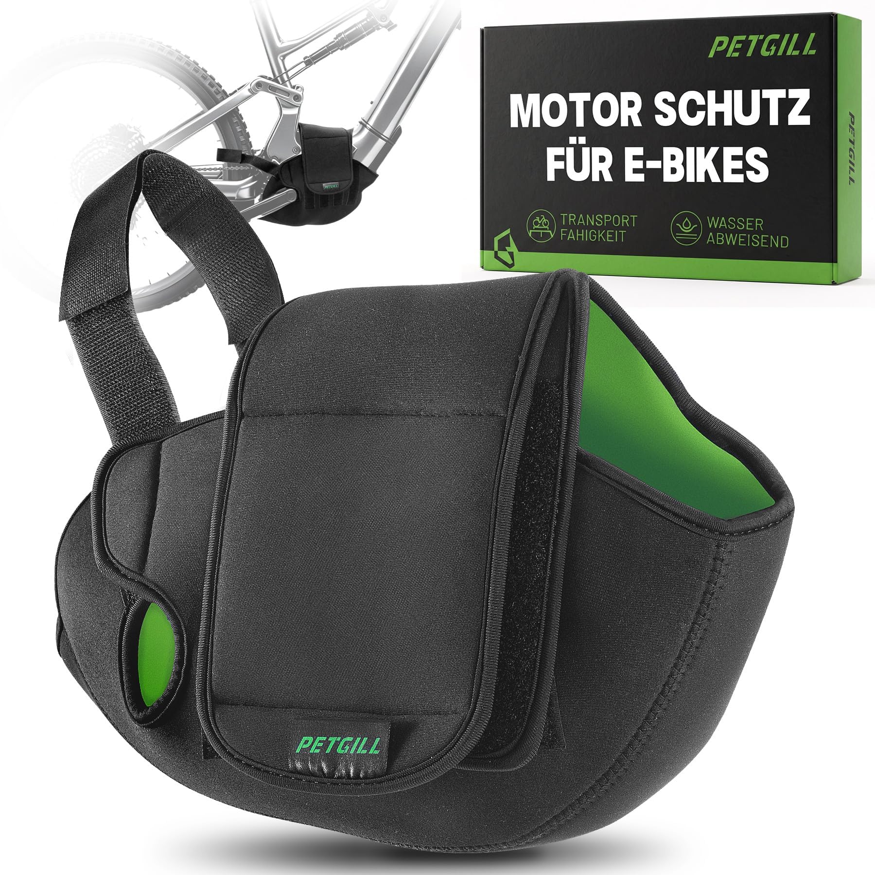 2 Pack E-Bike Motor Protective Neoprene Protective Cover - Waterproof Transport Protection for Bicycle Carriers, Universal Mid Motor Cover & Rain Cover Accessories, Compatible with Bosch, Shimano