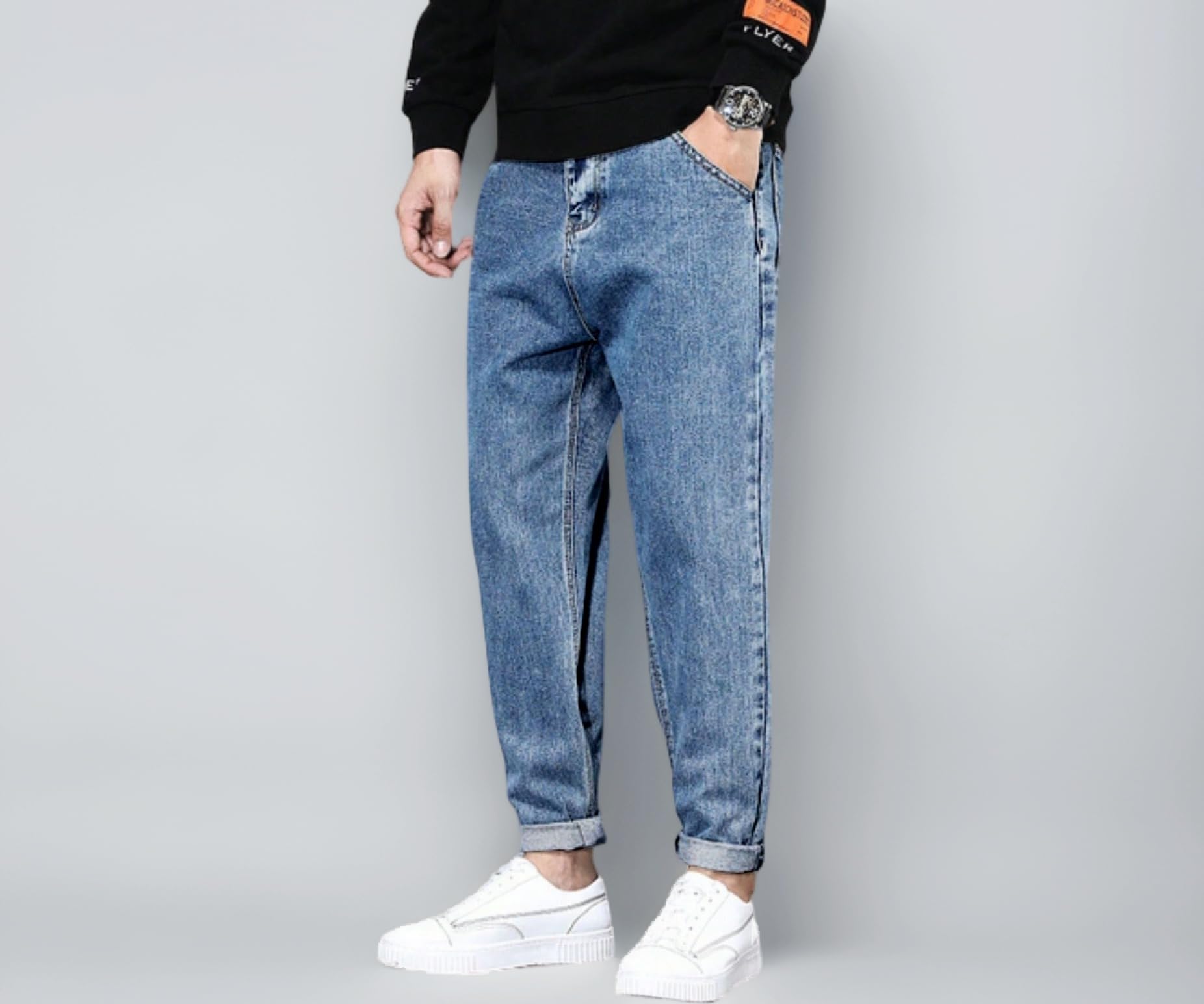 Men's Tapered Fit Jeans || Carrot Fit Jean's for Men || Relax Fit Denim for Man || High Rise Stretchable Casual Jean:s || Narrow Bottom Jean s for Men:s || Jeans for Men-s,