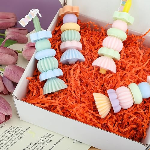 Miniatura 5 de TCAIRG - Relleno de papel de corte arrugado naranja (12 libra) para envolver regalos y rellenar cestas, papel triturado para caja de regalo, caja de