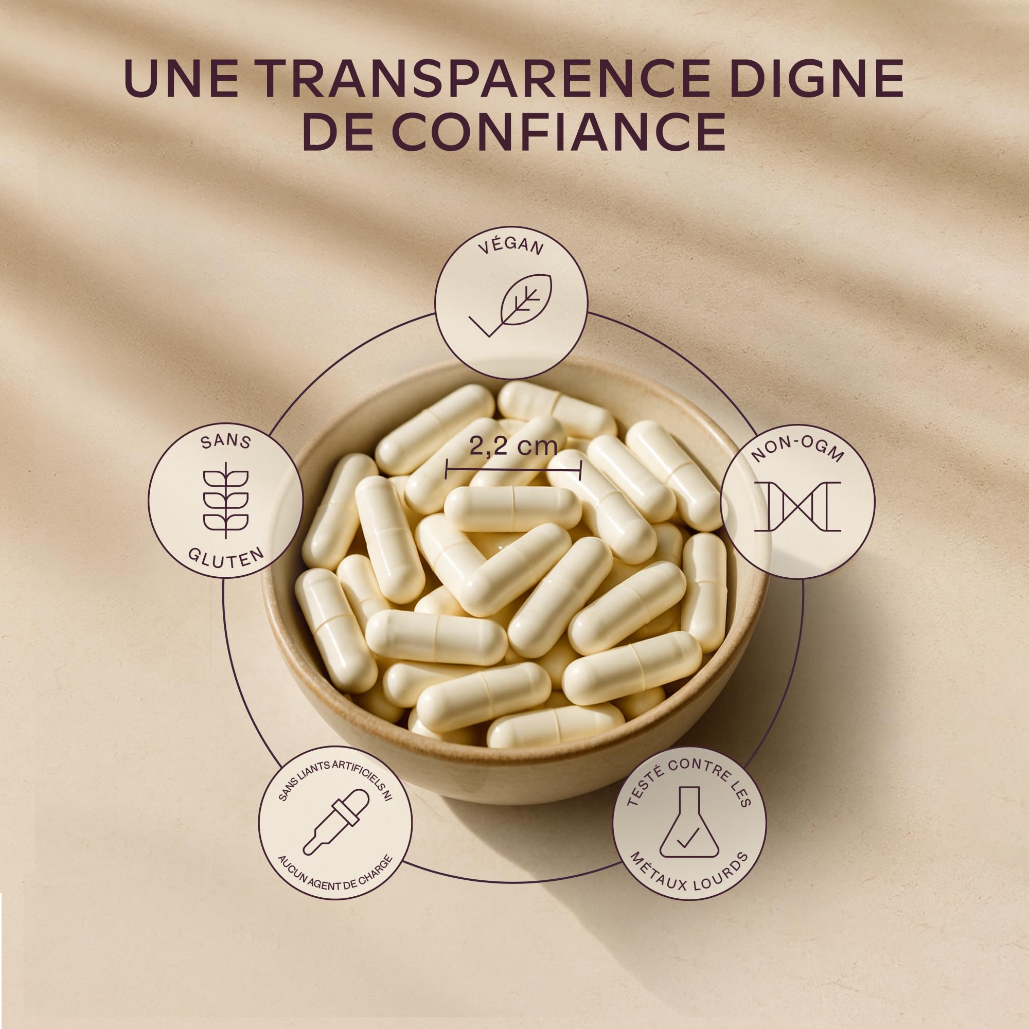 Magnesium Bisglycinate 2505mg | Magnesium Glycinate Chelaté Hautement Biodisponible 300mg Élémentaire - Bisglycinate de Magnésium Non Tamponé, Vegan - Fatigue, Sommeil, Muscles - 180 Gélules