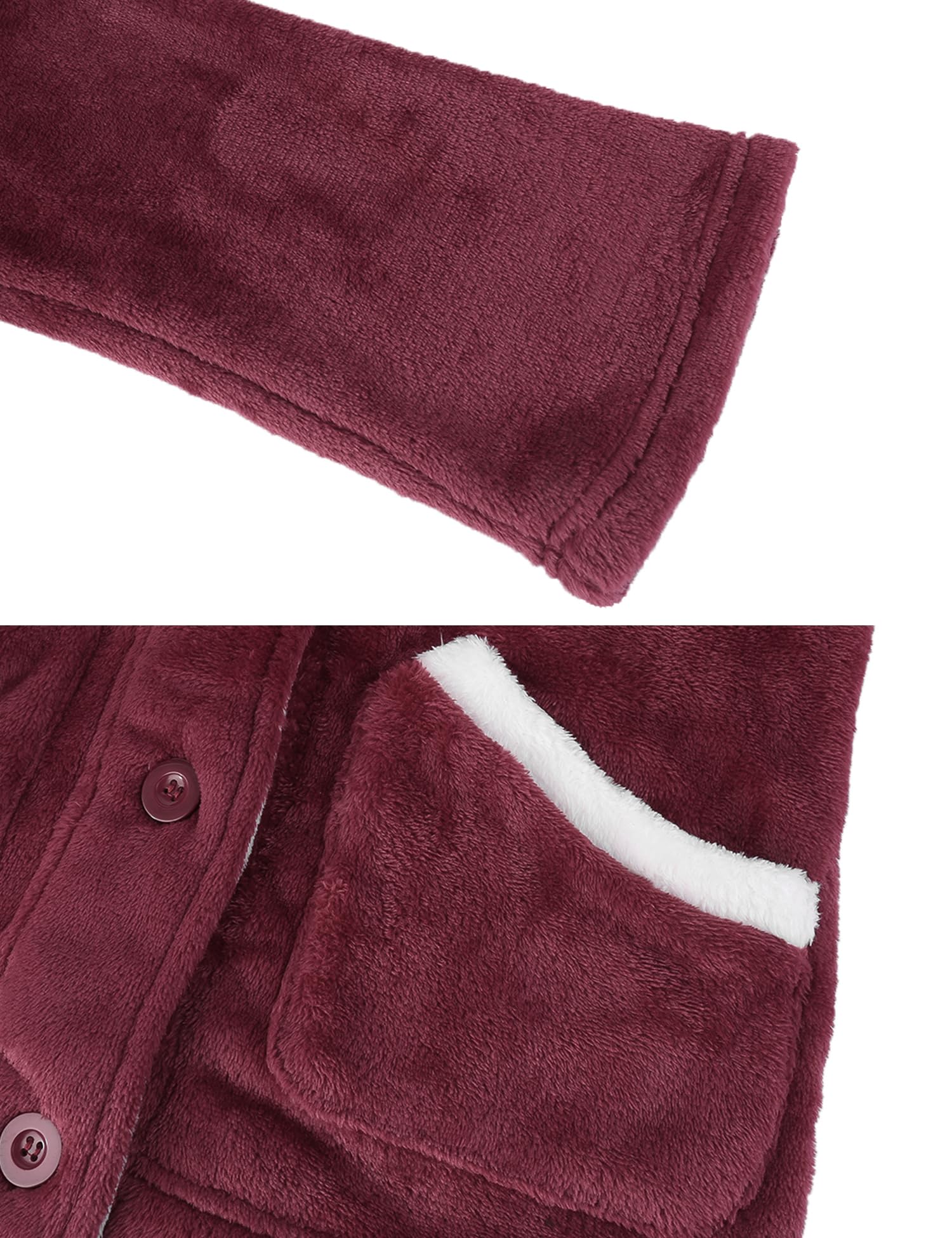 iClosam Pigiama Donna Invernale in Flanella Due Pezzi Maniche Lunghe | Tessuto Morbido, Tessuto in Flanella, Chiusura con Bottoni, Pantaloni Lunghi, Calore Confortevole, Vestibilità Comoda
