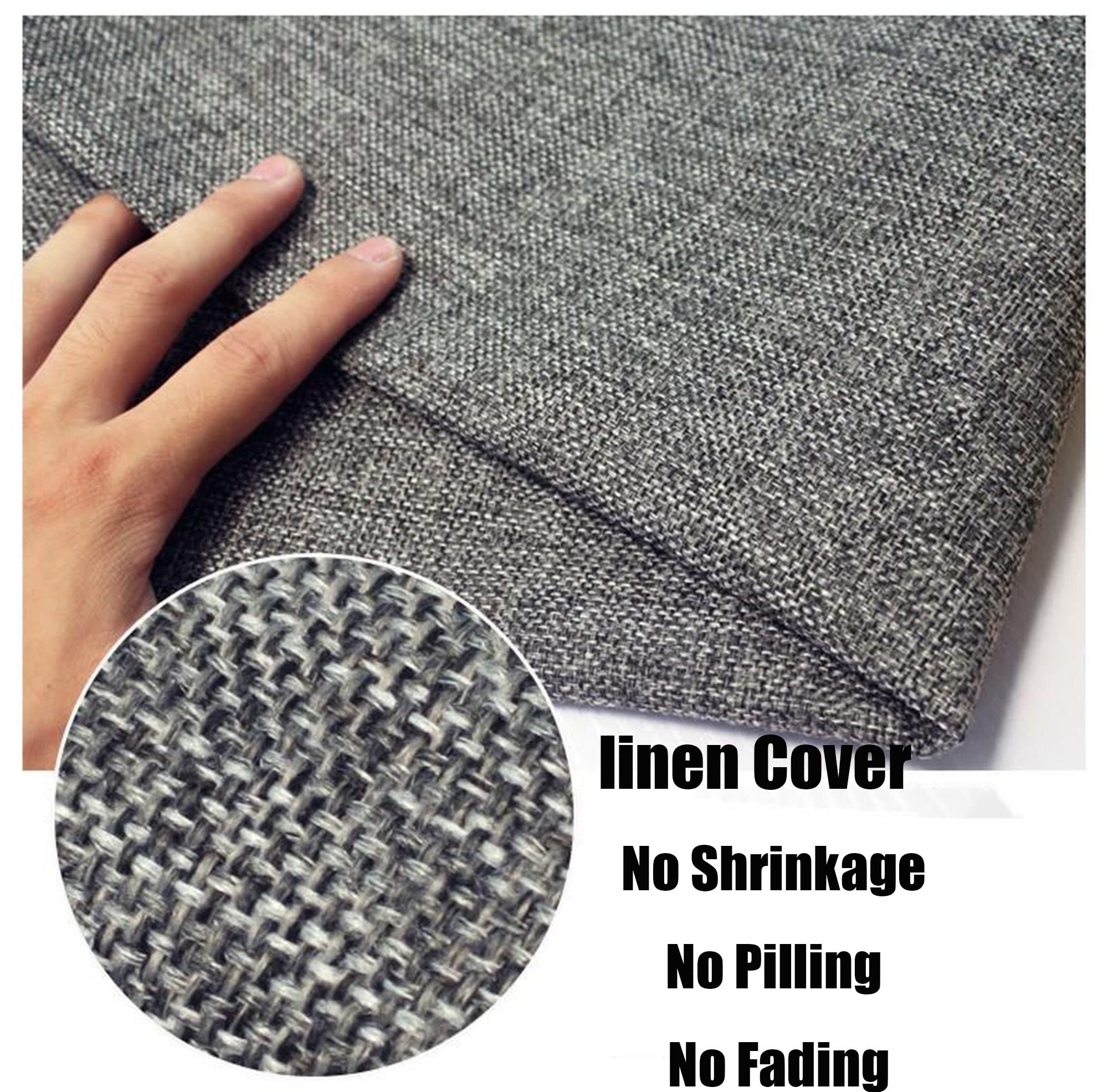 Wyjmowana poduszka jonowa, 2-, 3-osobowa, piankowa, o wysokiej elastyczności, poduszka na sofę, do ogrodu, kuchni, do siedzenia, idealna do butów, 200 x 30 x 5 cm, czarna