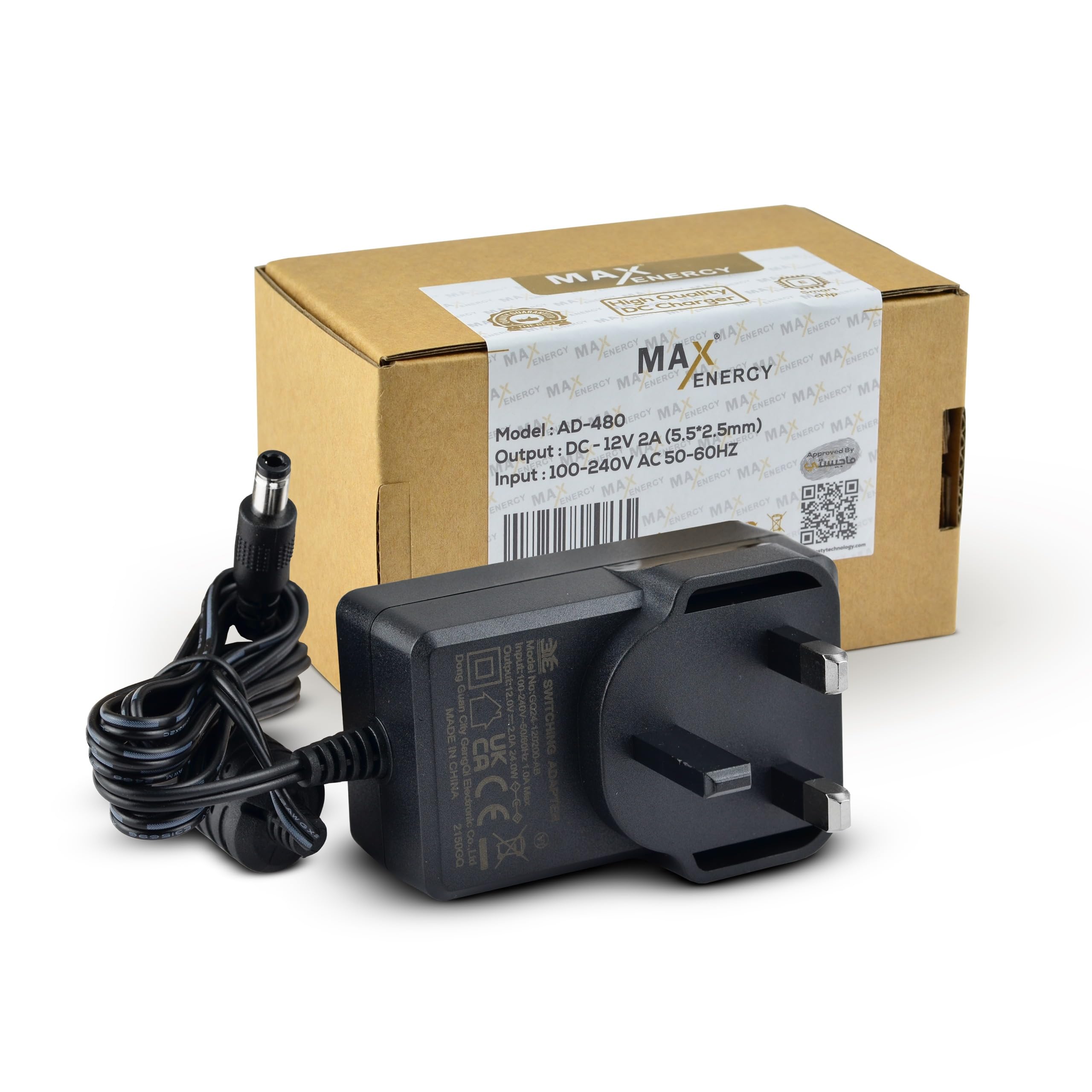 Majesty 12V 2A Power Adapter - Adapter Charger with 5.5x2.5mm Input | Compatible with Routers, Cameras, LED Monitors, DVR, Audio Devices, Smart Lighting 12V 2A 1.8M Black