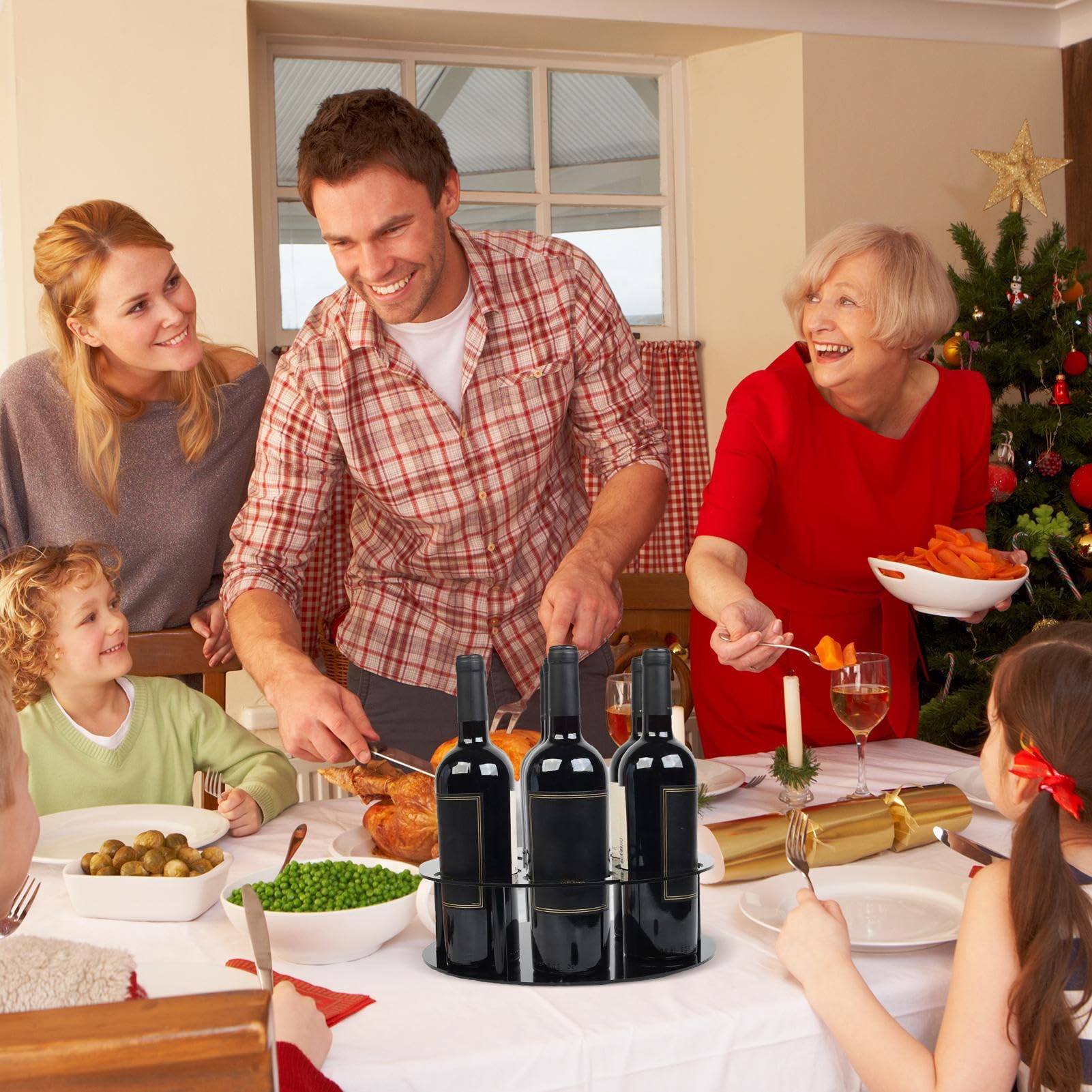 Akrylowy stojak na syrop kawowy, 7 butelek, do domu, biura, kawiarni i restauracji, nowoczesny dozownik do przechowywania do kuchni i jadalni, stabilny i stylowy design