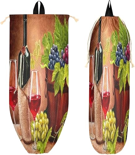 Miniatura 2 de KLL Soportes para bolsas de plástico reutilizables para bolsas de compras, organizador de plástico para montaje en pared, soporte para bolsas de