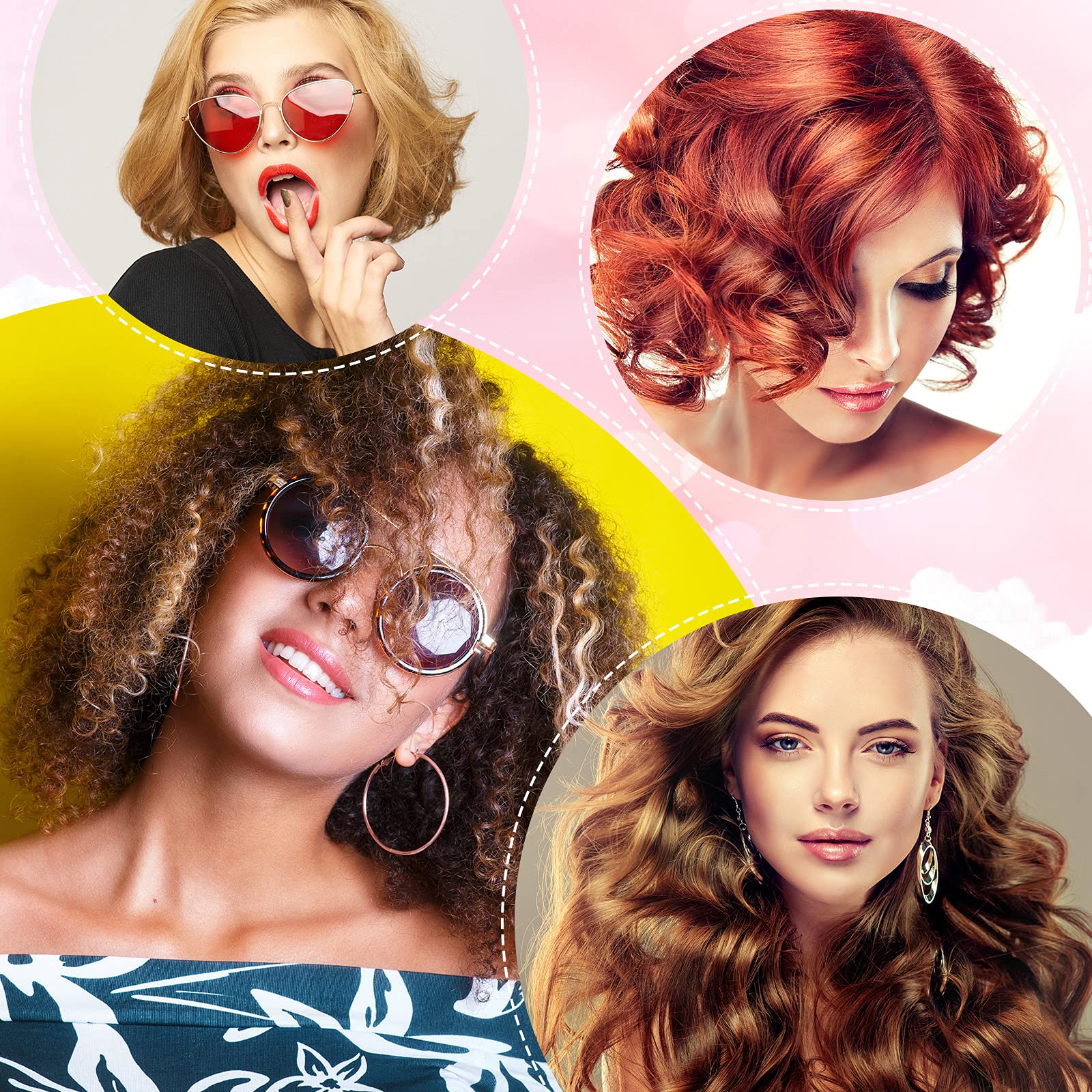 45 varillas rizadoras flexibles, sin calor, varillas de espuma suave para mujeres y niñas, cabello largo, mediano y corto (naranja, 0.4 in de diámetro) 7