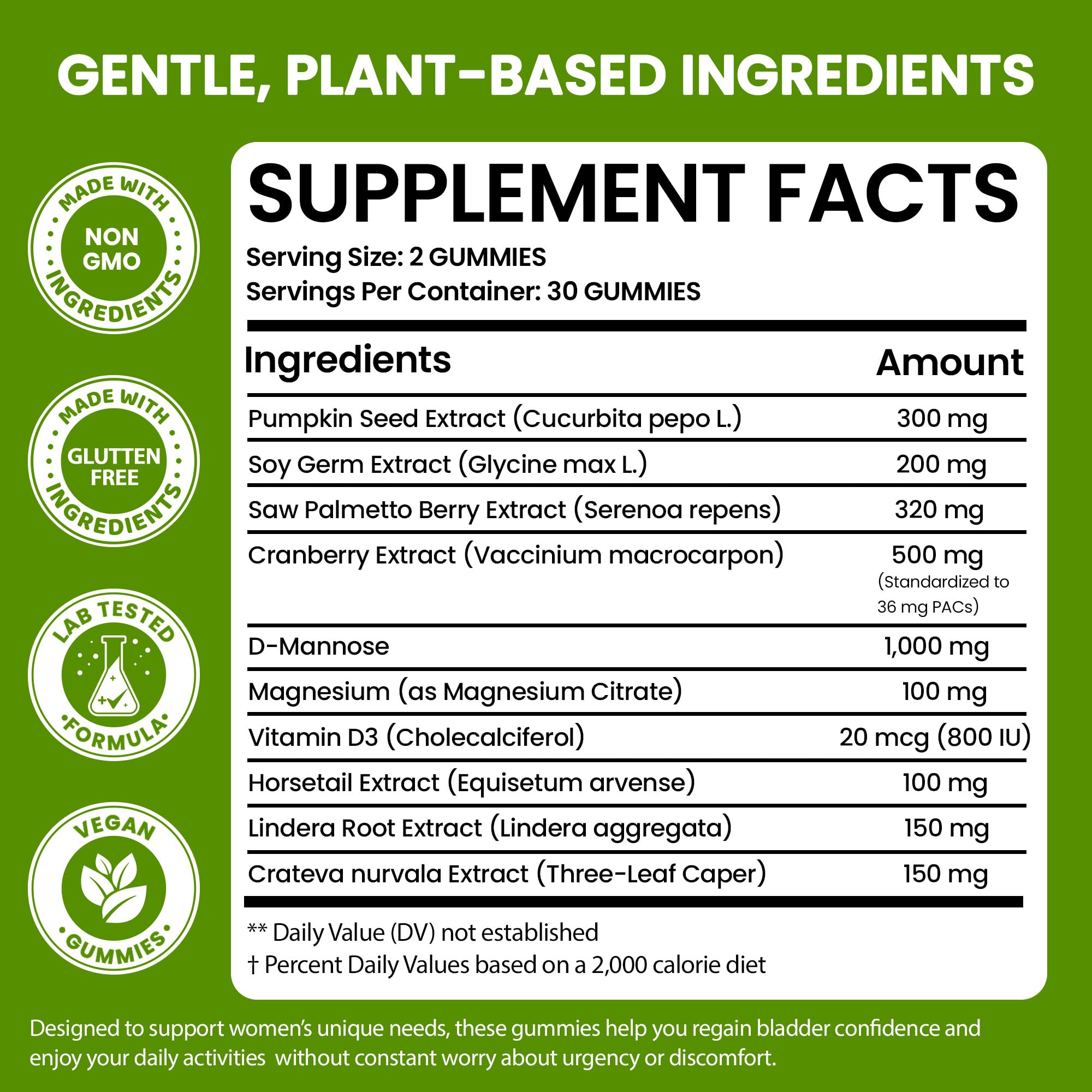 Bladder Control Supplements Urinary Tract Health for Women & UTI Relief — Amazon image 2