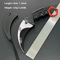 Vista 4 de Karambit Cuchillo de Entrenamiento - Cuchillo de Práctica de Entrenamiento de Acero Inoxidable con Funda para Principiantes - Herramienta