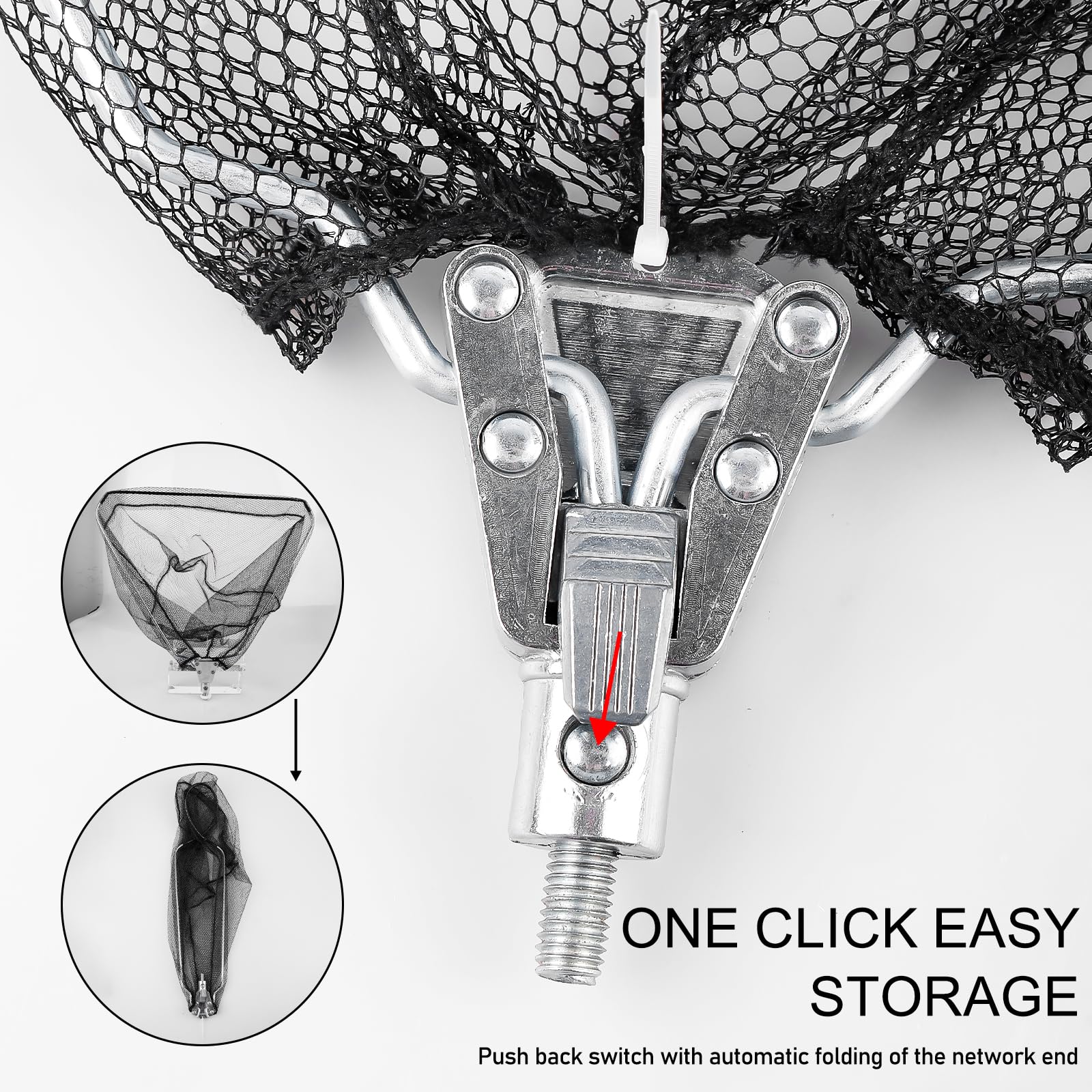 2x Hühnerfänger Mit Beinhaken & Netz - Ausziehbarer Geflügelfänger Aus Edelstahl