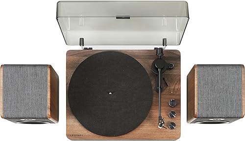 Miniatura 21 de Crosley CR7501A-CL Nocturne - Tocadiscos Bluetooth de 2 velocidades con altavoces estéreo a juego, color carbón