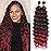 Eerya Long Curly Braiding Hair 18 Inch 2 Packs Ocean Wave Crochet Hair for Black Women Deep Wave Braiding Hair for Boho Braids (18 inch, TBUG)