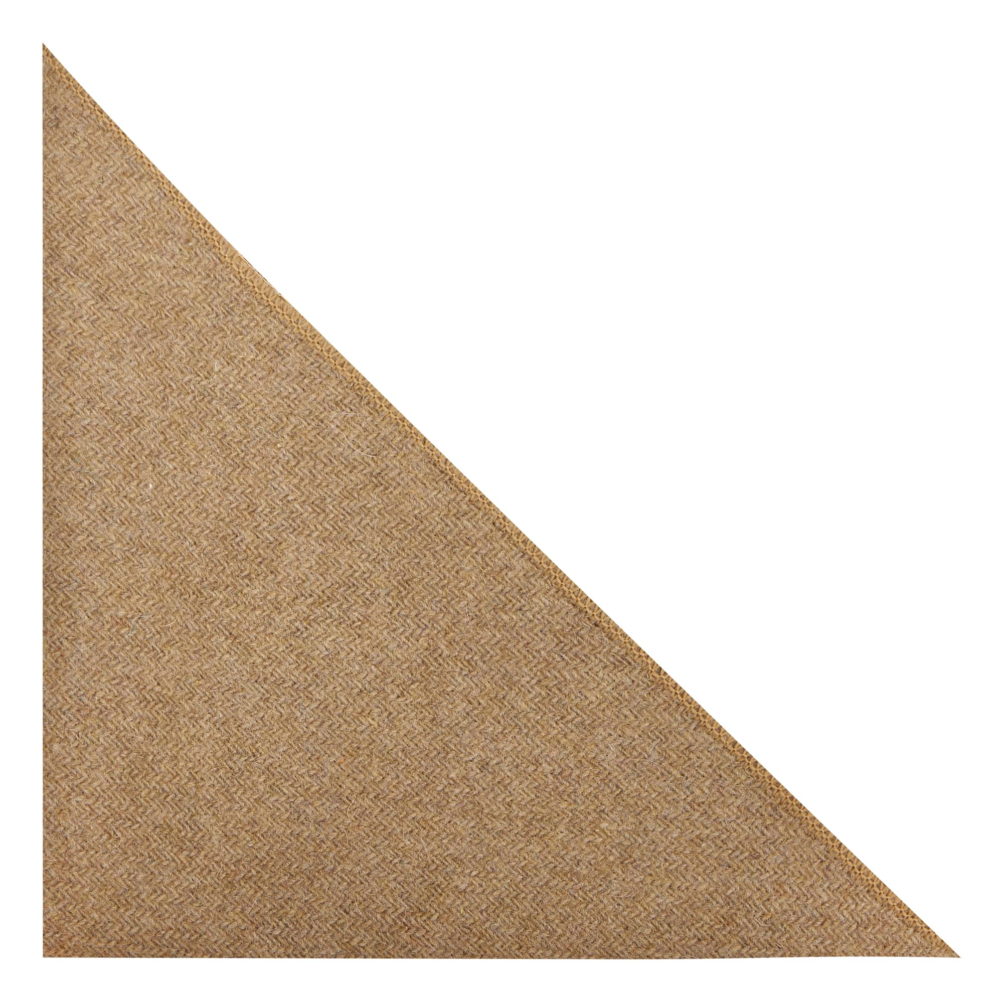 King & Priory Coffee Brown Woven Wool Pocket Square, Handkerchief