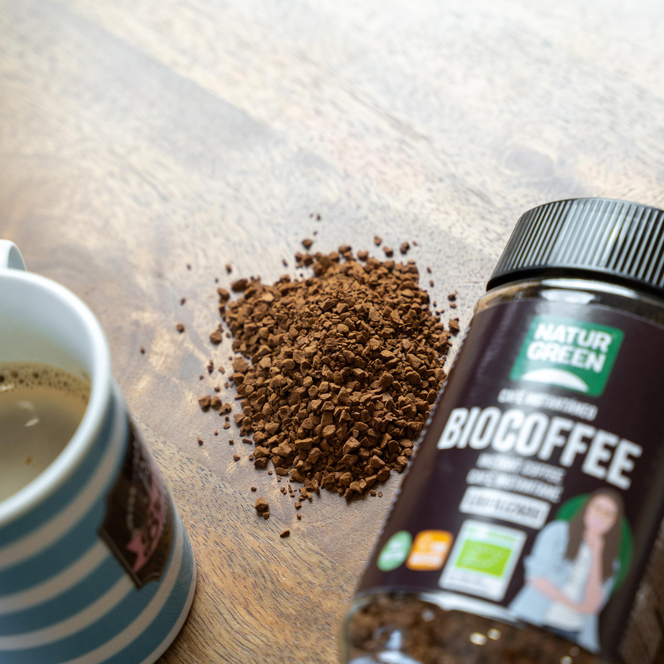 NaturGreen - Biocoffee Instant, Pack 6 x 100 g, Café Soluble Instantáneo, Vegano