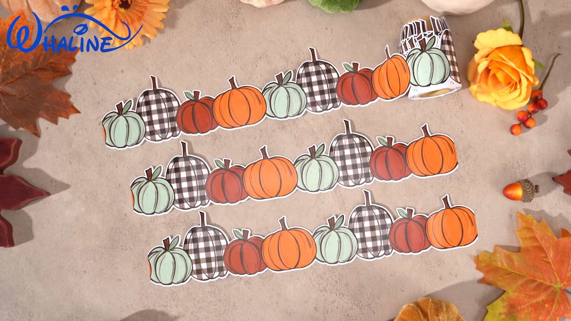 Amazon.com: Whaline 32.8ft Fall Bulletin Board Borders Red Orange