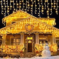 Luci Natale Esterno, 10M 400 LED Luci di Natale da Esterno Cascata con Timer & 8 Modalità