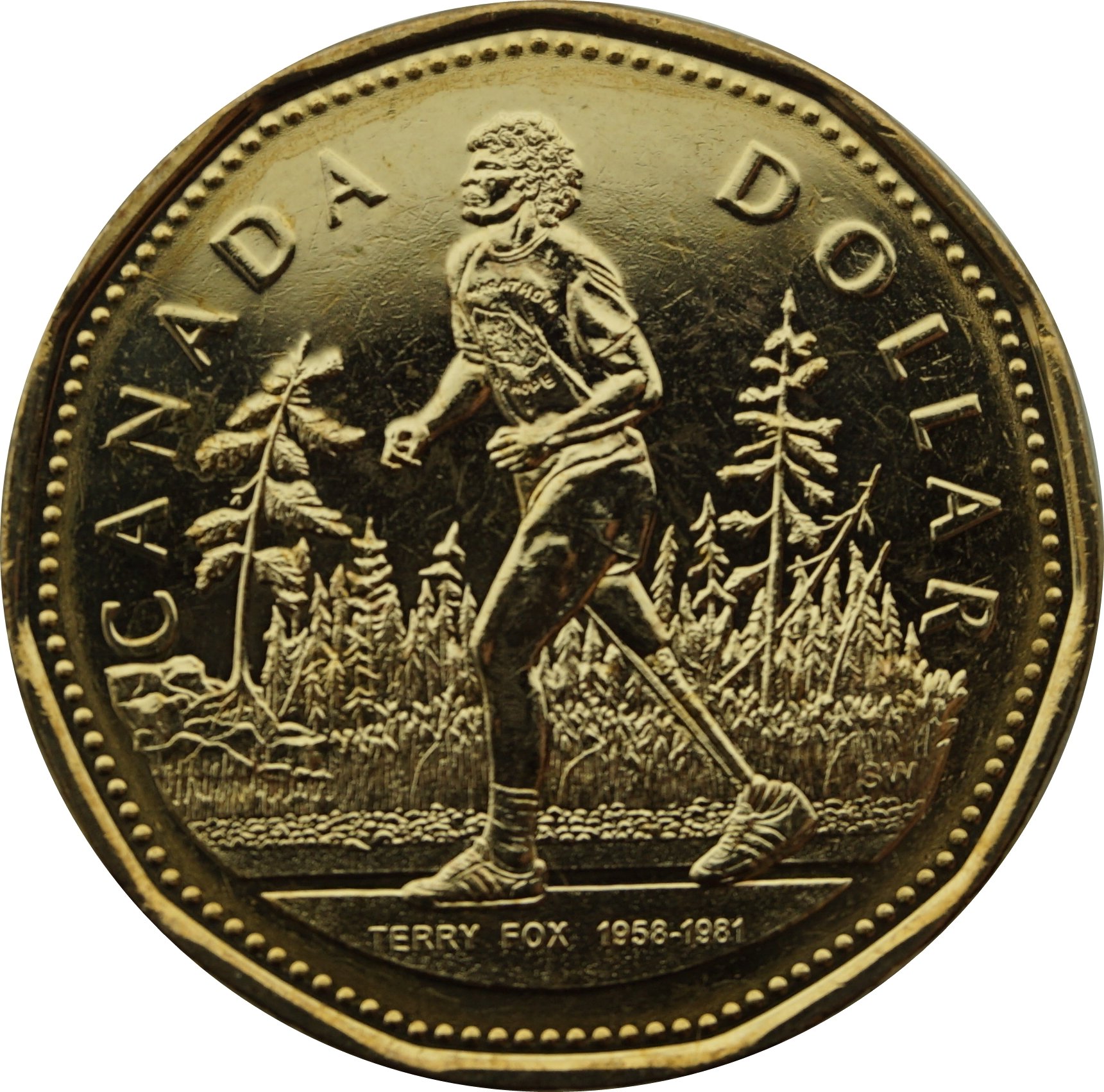 $1 Terry Fox Commemorative Loonie (1 uncirculated Coin) from