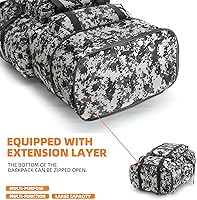 Vista 3 de 70L/100L senderismo camping mochila MOLLE mochila impermeable Daypack para viajar, camuflado (City Camo), Mochila de senderismo 100l