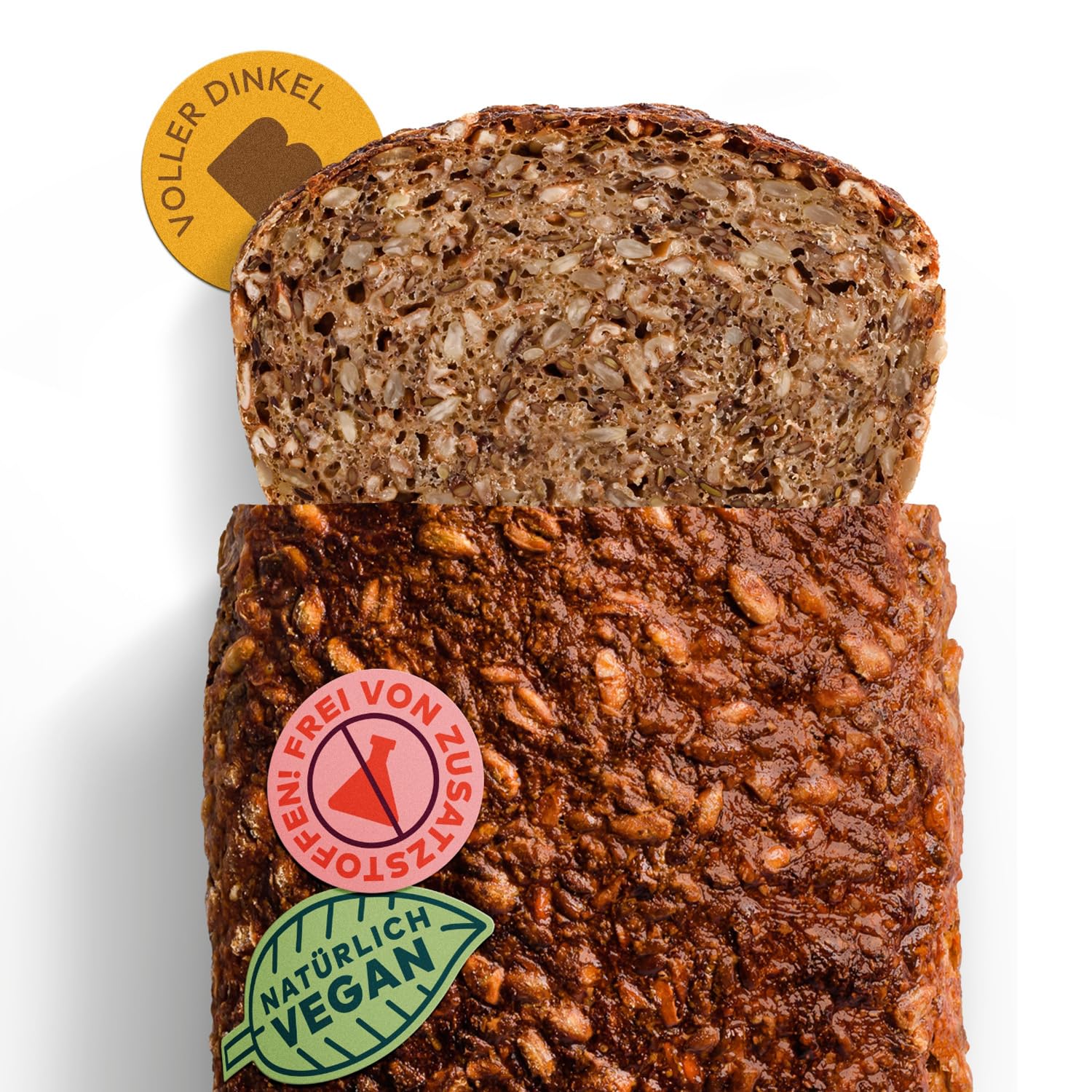 Brotrausch Dinkelvollkornbrot Backmischung (8x 400g) – Urkorn Dinkelbrot - Natürlich, Vegan & Ohne Zusätze – Ballaststoff- und Proteinreiches Vollkornbrot