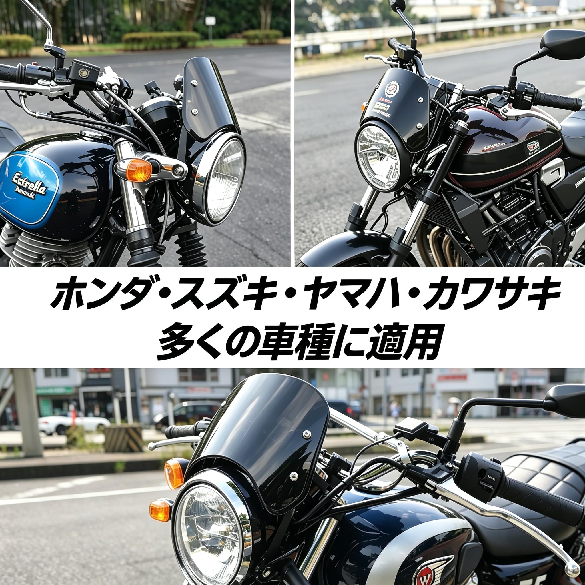 Amazon | VANCROSERバイク スクリーン 風防 ウインドシールド ウインド