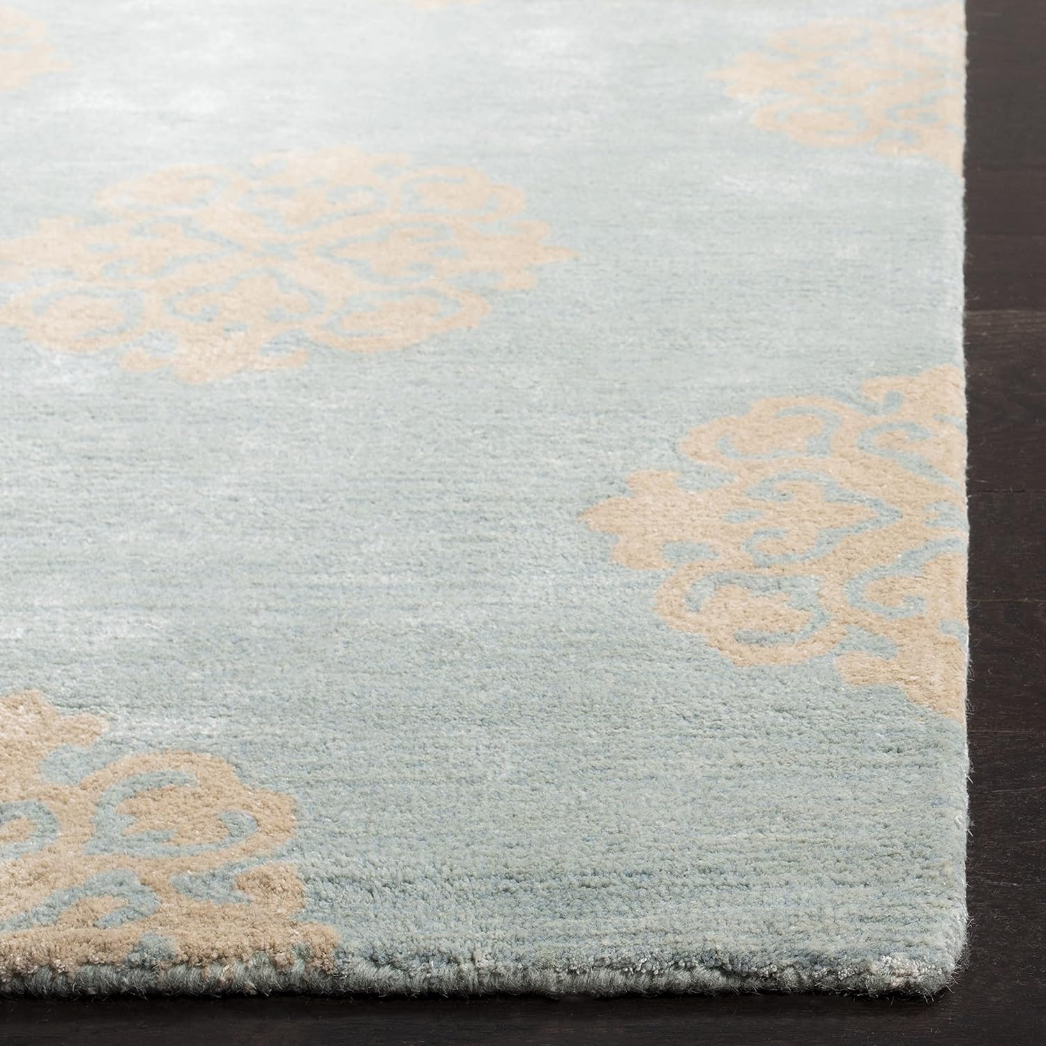 SAFAVIEH Soho Collection 2' x 3' Turquoise SOH424A Handmade Premium Wool Accent Rug