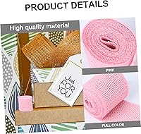 Vista 7 de TEHAUX Rollo de arpillera de yute de 2.4 in de ancho, decoraciones de 6.6 ft de longitud, estilo ancestral de Navidad