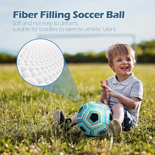 Miniatura 5 de Juego de pelotas de fútbol, juego de juguetes de interior para niños pequeños, juego de portería de fútbol con bolas de velcro para niños, juego de