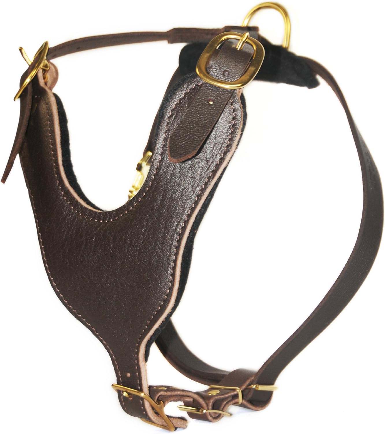 Dean and Tyler Basic Solid Brass Hardware Leather Dog