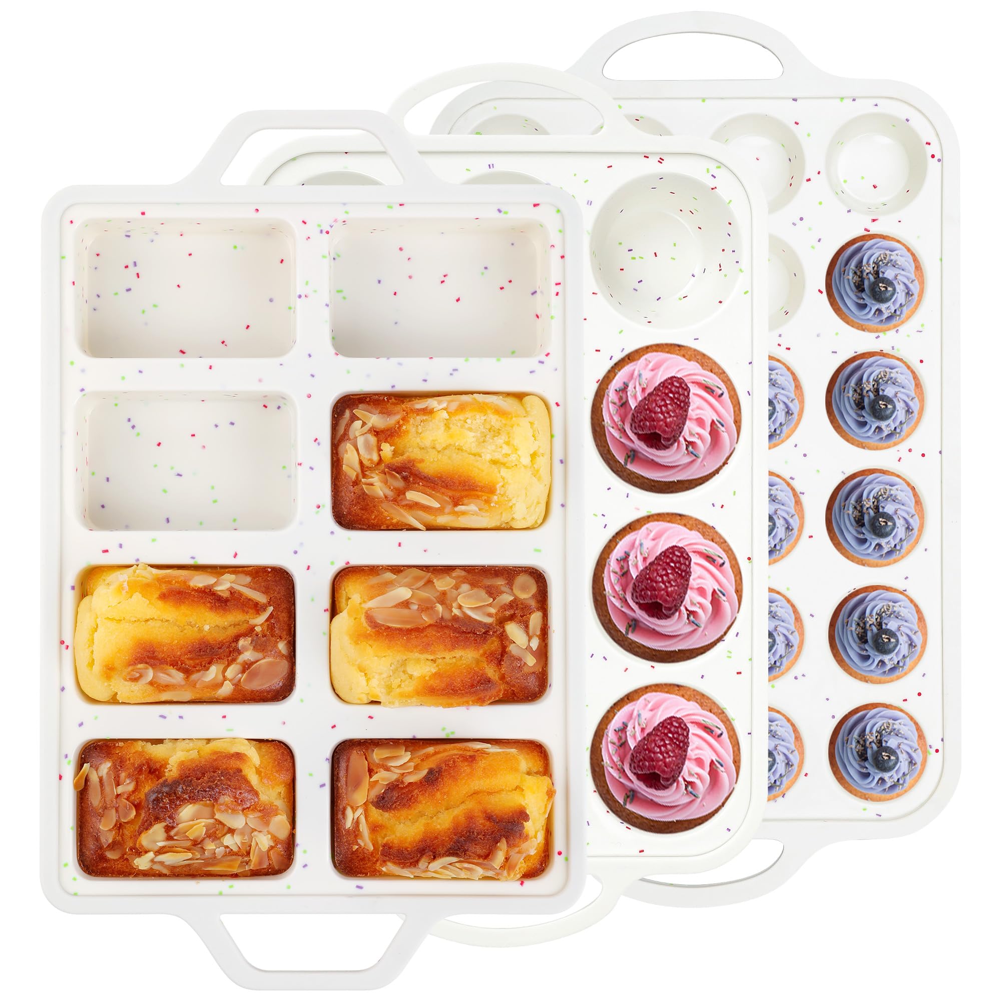 AOTASO 3 Pcs Silicone Baking Pan Set