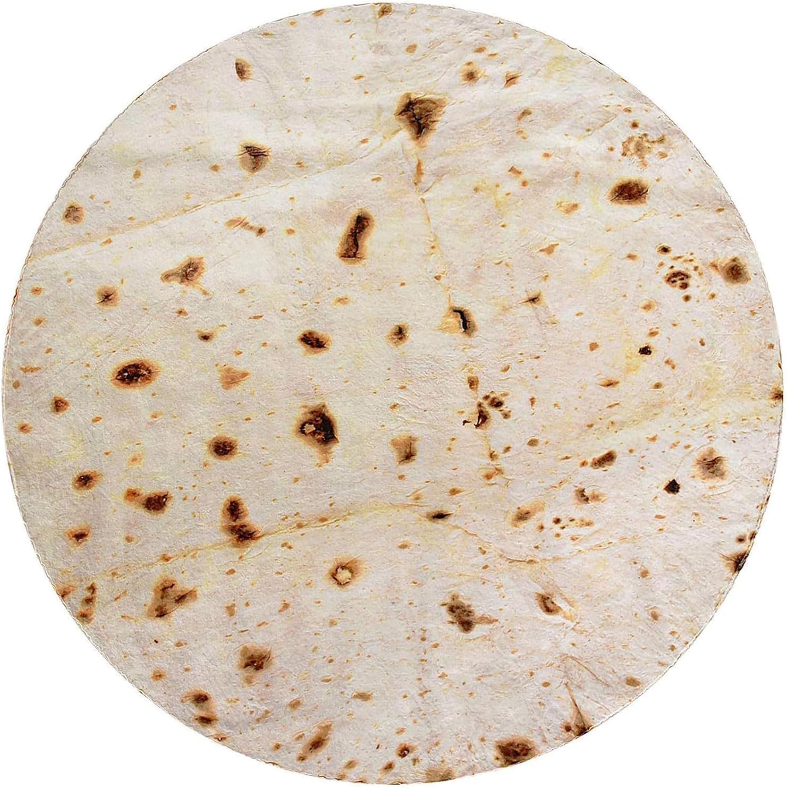 CASOFU Burrito Tortilla Throw Blanket for Adult Kids, Novelty Tortilla Food Blanket Funny Birthday Gifts for Women Men, 285GSM Soft Flannel Taco Blanket Funny Gifts for Teen Boys Girls(Beige, 60 inch)