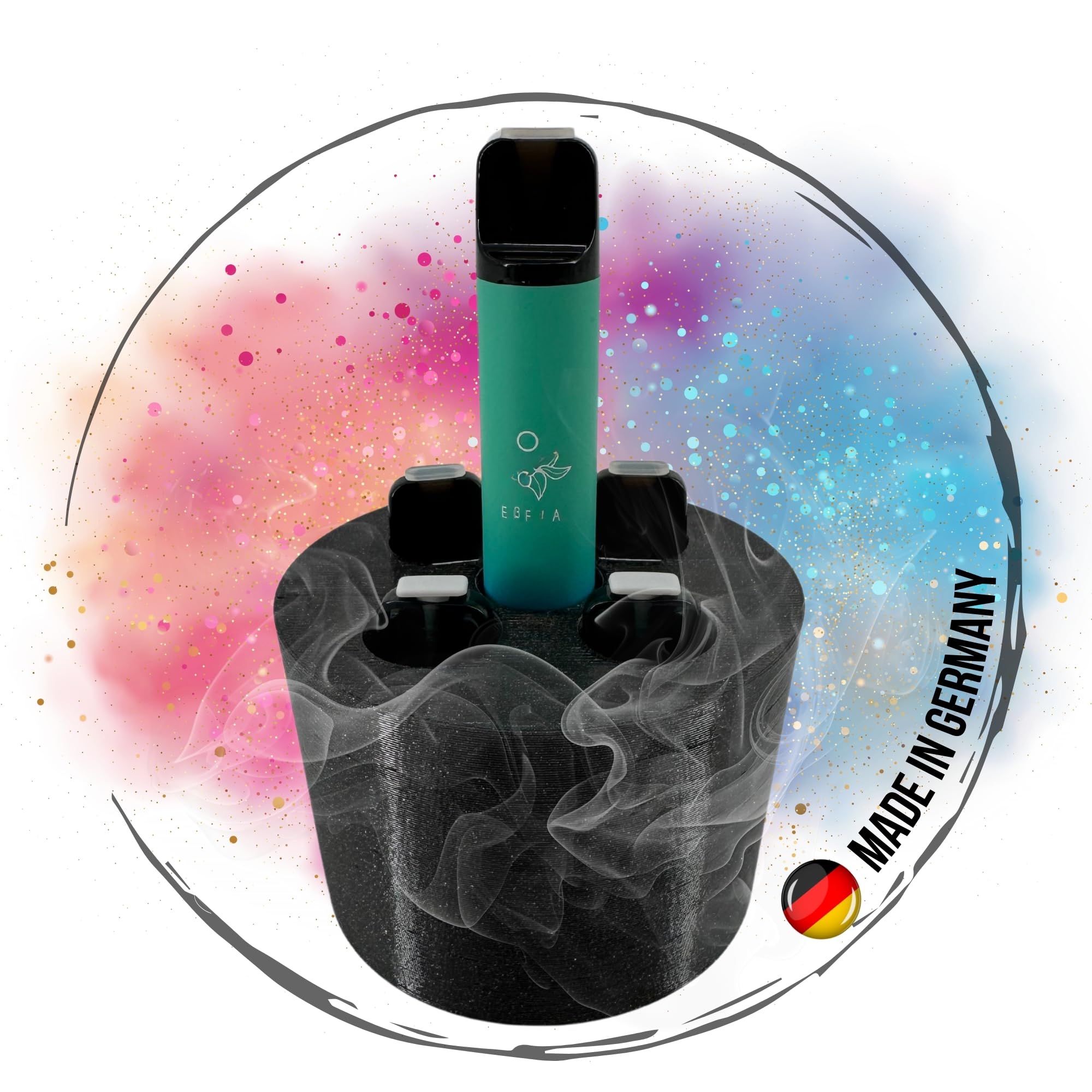 ULROAD Einsatz Getränkehalter kompatibel mit Elfbar Auto PKW LKW  Getränkehaltereinsatz für e-Zigarette E-Shisha Autohalter eZigarette  Autohalterung Halter Halterung Zubehör Verdampfer schwarz : Amazon.de: Auto  & Motorrad