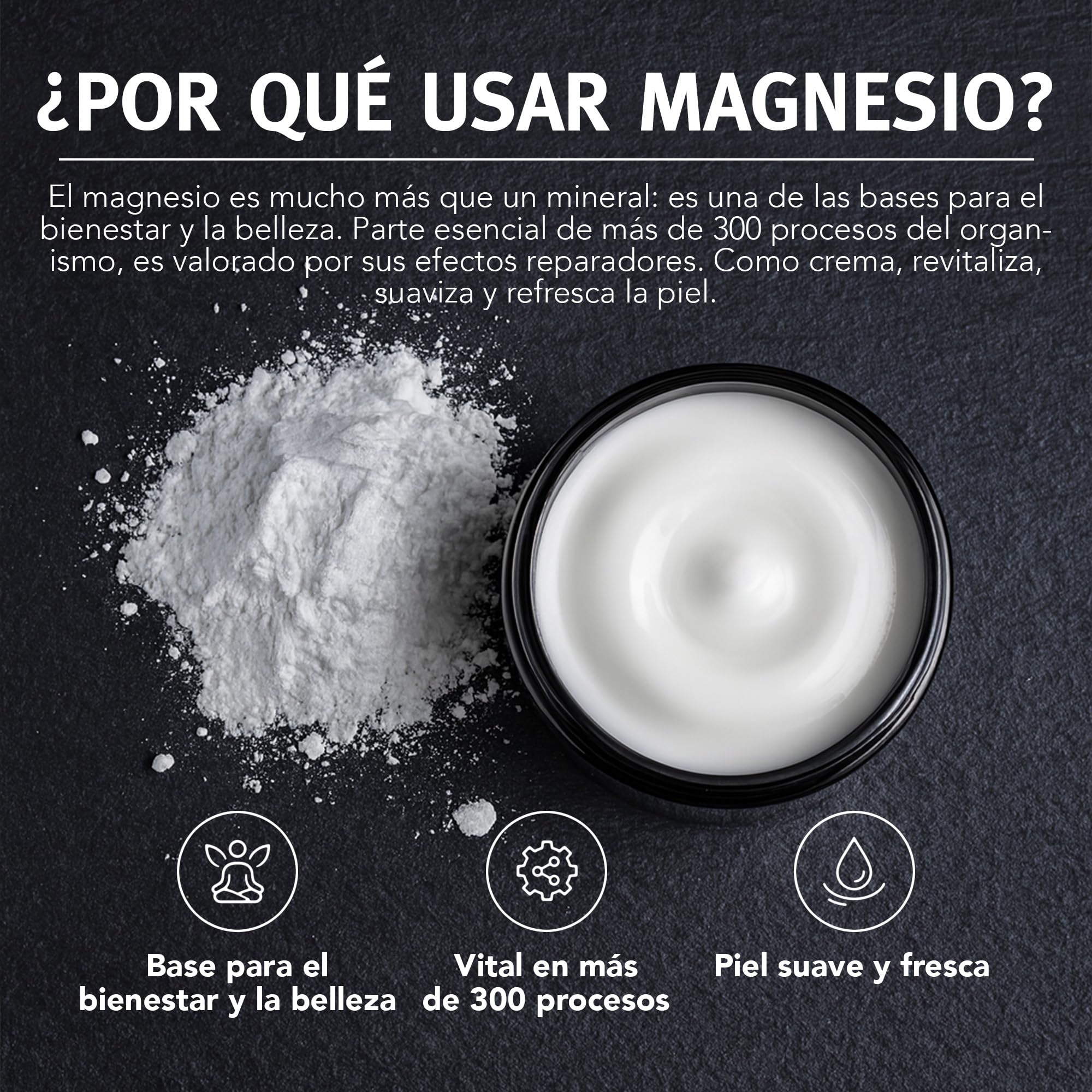 5Kind Crema de magnesio extrafuerte, 300ml - Crema de magnesio para músculos, articulaciones, espalda, rodillas, hombros - Enriquecida con árnica, eucalipto, consuelda, mentol y aceite de cáñamo