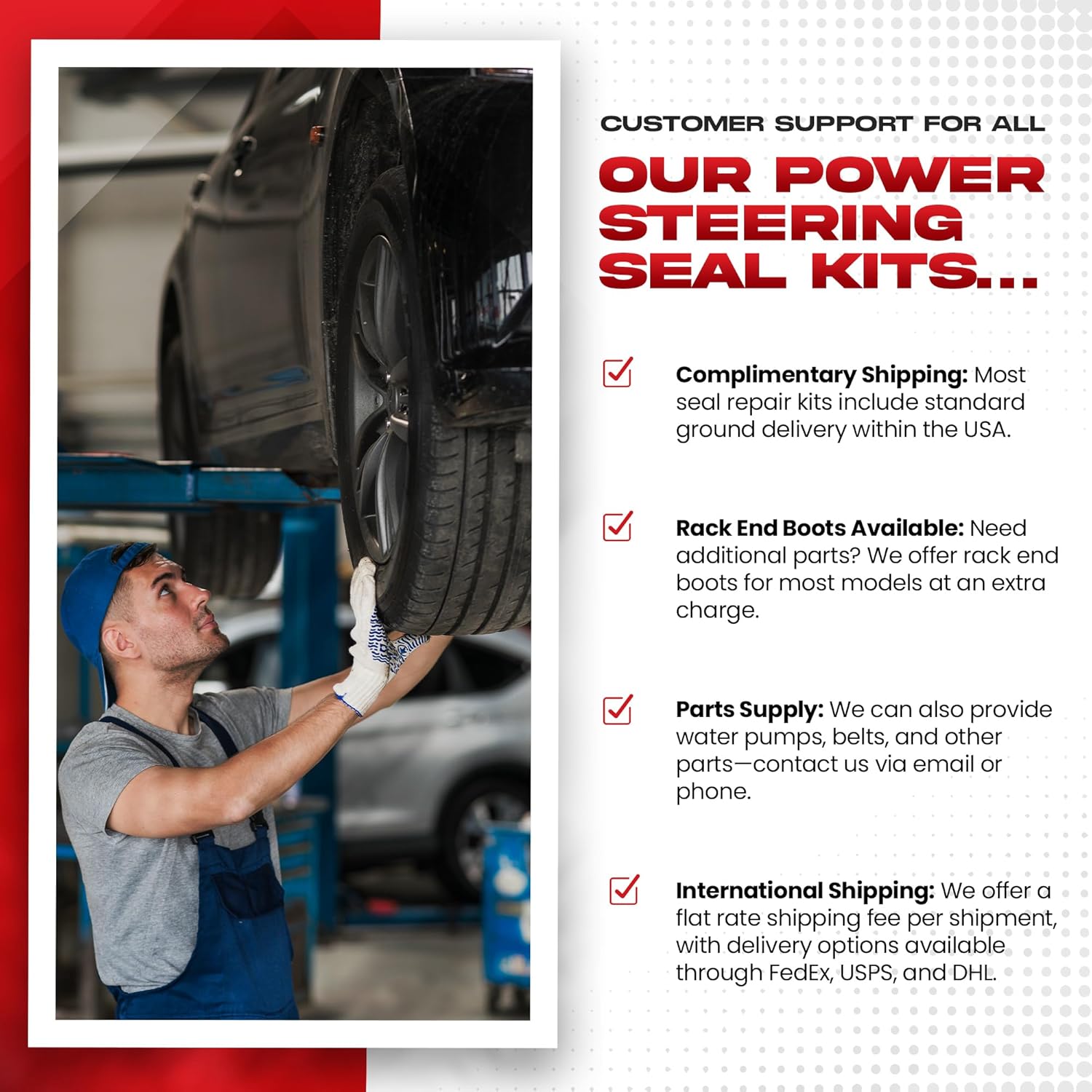Precision Fit Power Steering Gearbox Seal Kit | O-Ring and Sealing Kit for 1997-2002 Ford E-150 E-250 E-350 Econoline | Complete Steering Parts Seal Replacement