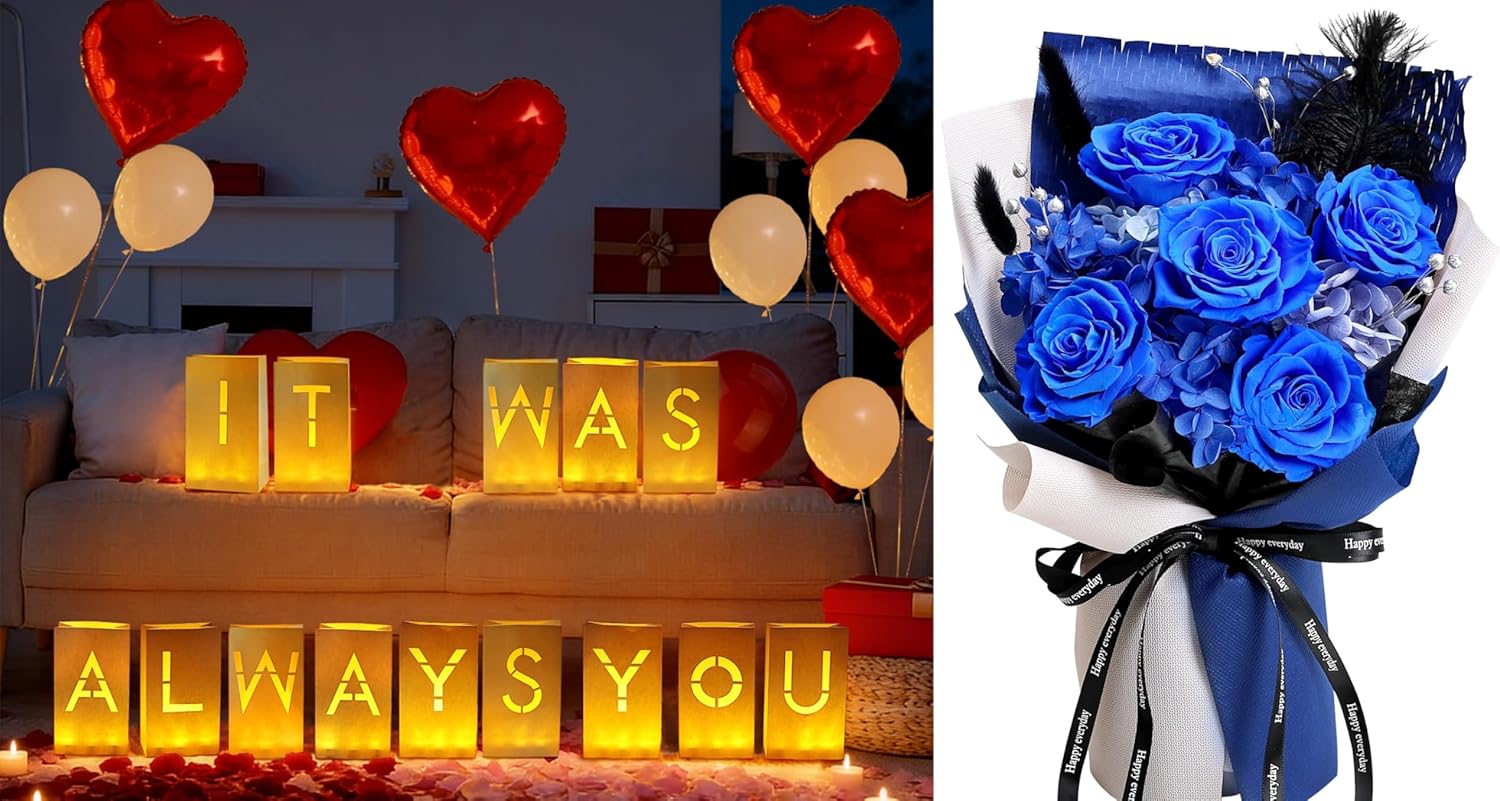 It was Always You Luminary Paper Bags with LED Flameless Candles