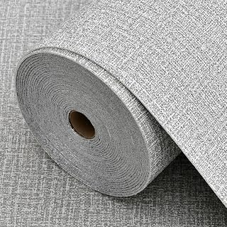 mamonhome 3D Foam Cotton Texture Wallpaper 19.7in x 393in Peel and Stick Wallpaper, Suitable for Living Room and Bedroom Wall Decoration Tenant Friendly Removable Self Adhesive Light Gray