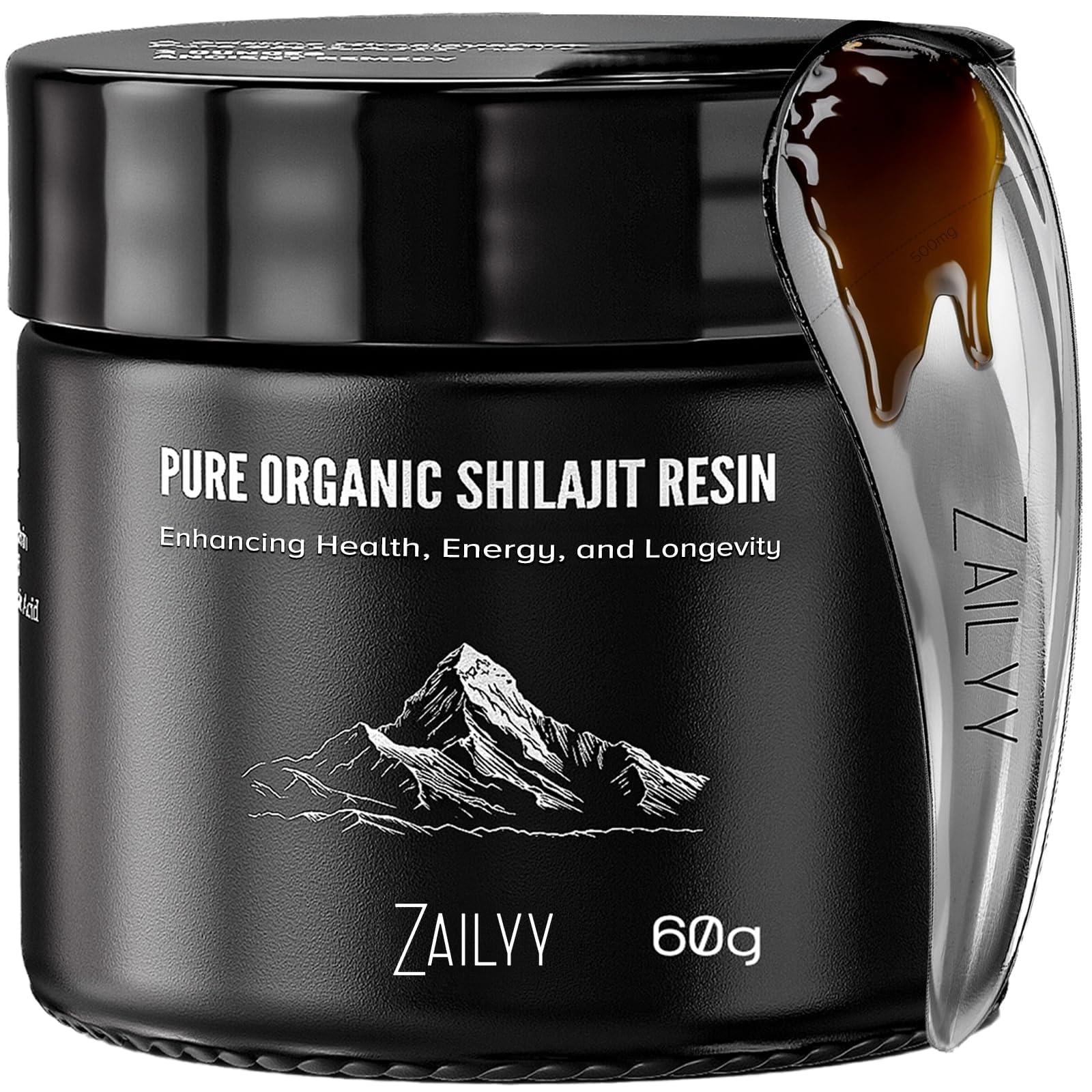 Organic Shilajit Resin | 800mg Supply | Lab Tested | Pure Organic Himalayan Shilajit for Men & Women | Natural Energy Booster with Fulvic Acid & 85+ Trace Minerals