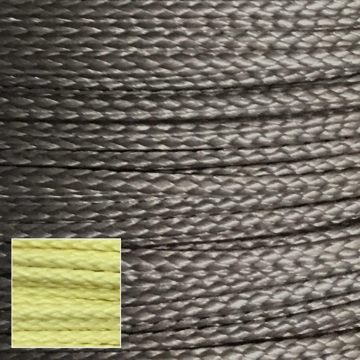 400lb 100% Dupont Kevlar Braided Line, 1.7mm Dia, Cut and Abrasion Resistant, Low Stretch, Heat Tolerant to 900 f(Heavy Duty Speargun Band Constrictor line, Model Rocket Paracord, Survival/Tactical)