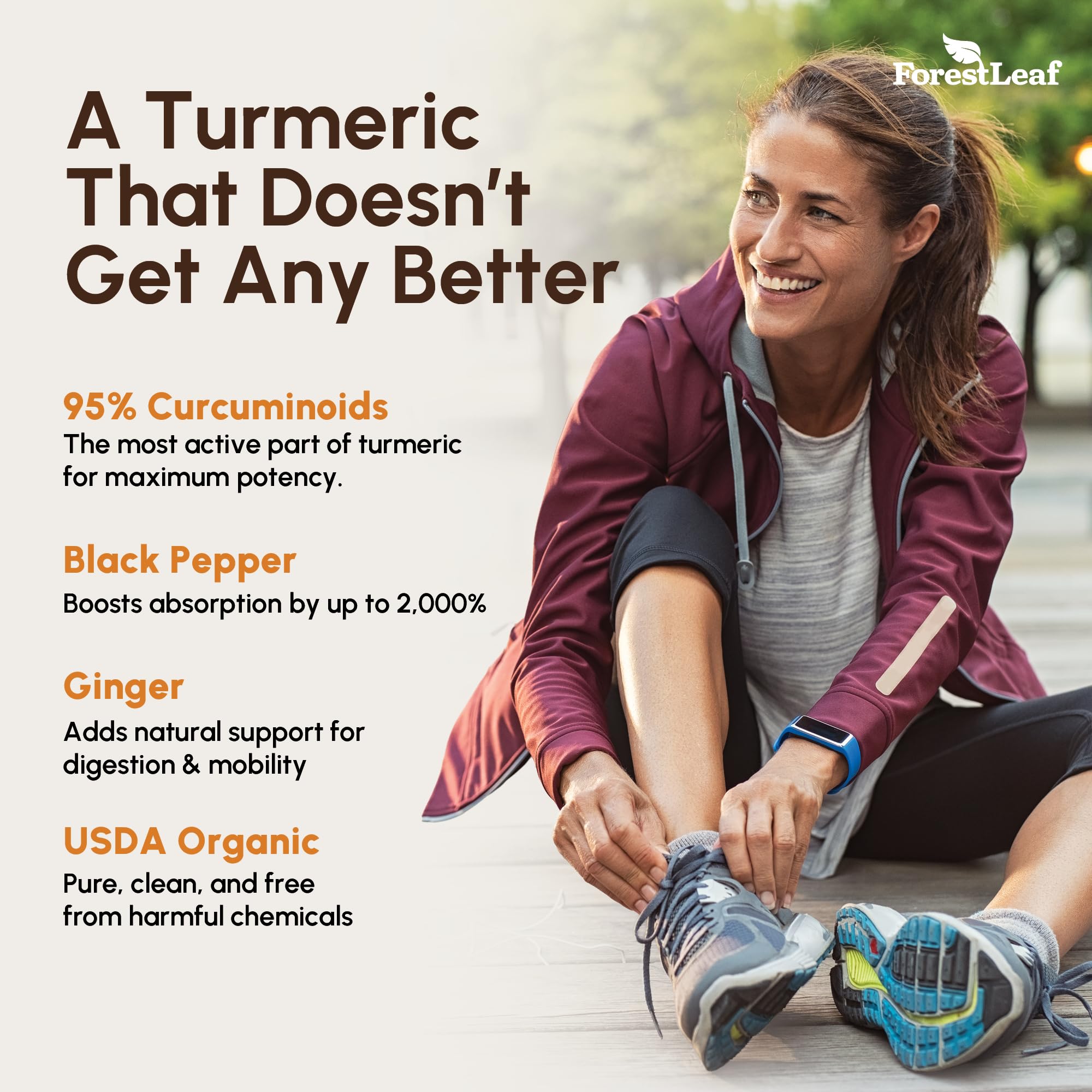 Turmeric Supplement Extra Strength 2265mg - Turmeric Curcumin Supplement w/BioPerine Black Pepper - Tumeric and Ginger Supplements, 95% Curcuminoids, Supports Immune & Joint Health, 120 Caps — Amazon image 3