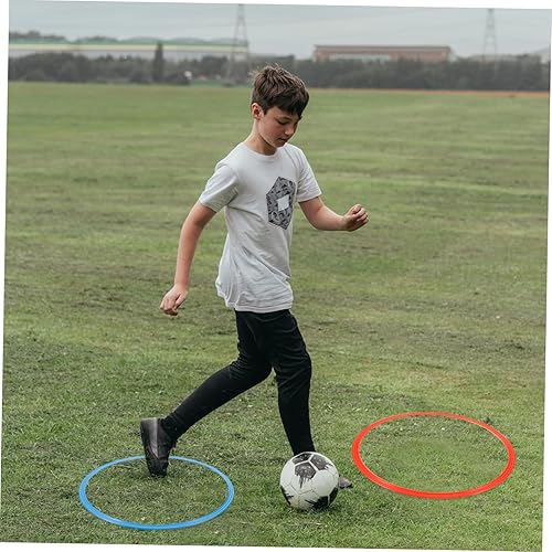 Miniatura 7 de BESPORTBLE 24 piezas de agilidad obstáculos Año Nuevo chino Flor D Anillos de fútbol Anillos de fútbol Carrera de obstáculos Agilidad Escalera de