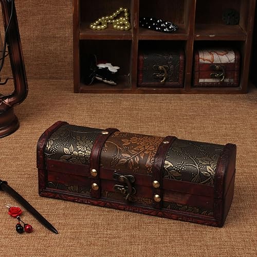 Miniatura 4 de Fashioanble - Caja de madera antigua para almacenamiento de horquillas, mejora tu espacio vital, diseños elegantes, solución de almacenamiento de
