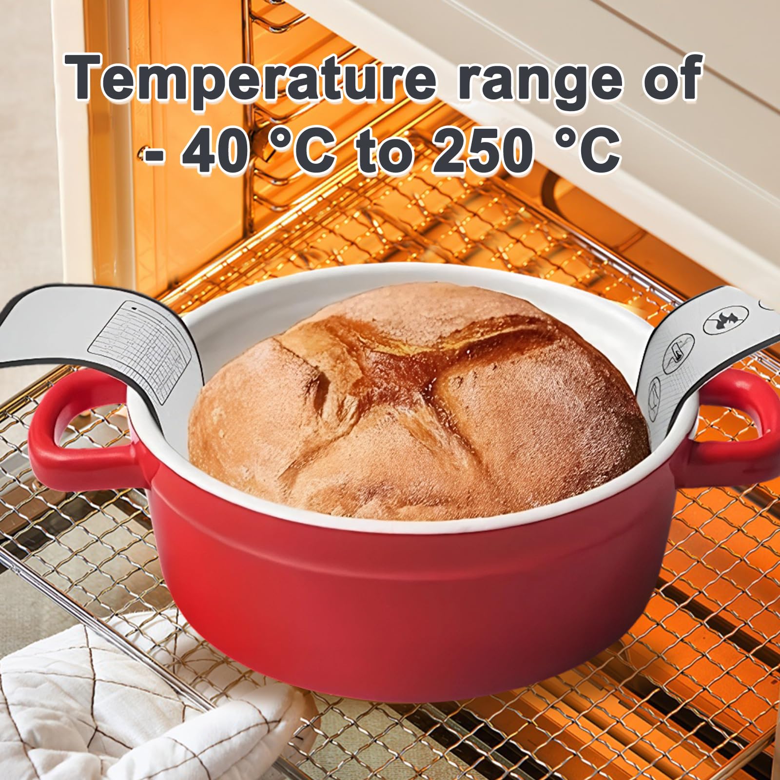 3 pezzi in silicone per pane a 250 gradi rotondo per forno olandese, tappetino da forno, tappetino per pane lievitato, tappetino per pane, pizza biscotti, accessori da forno multifunzionali