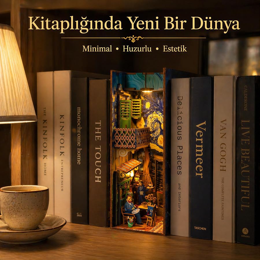 Van Gogh Temalı Book Nook Kitap Köşesi - Görsel 6