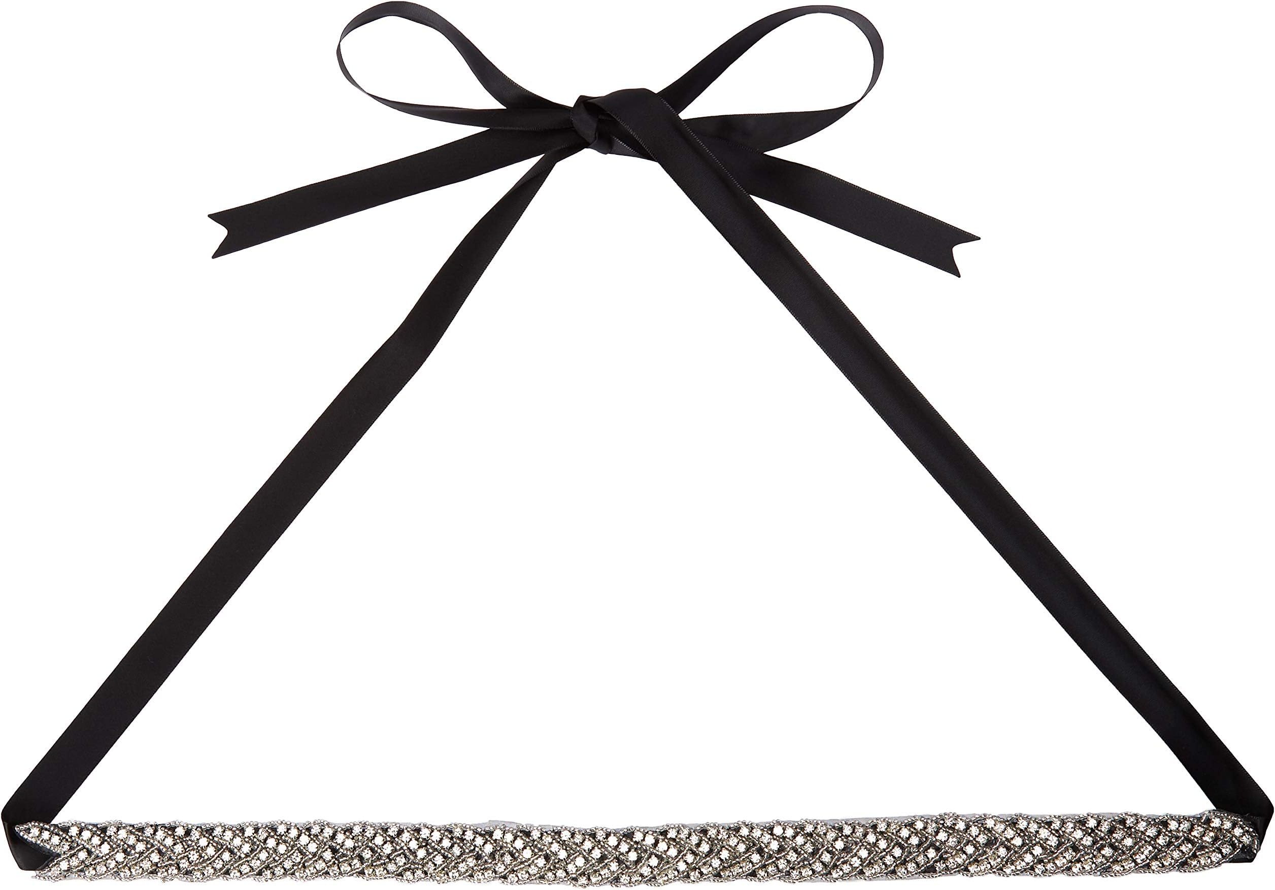 Remedios Rhinestone Bridal Belt Bridesmaid Sash Crystal Wedding Belt Women Dress Accessories, Black