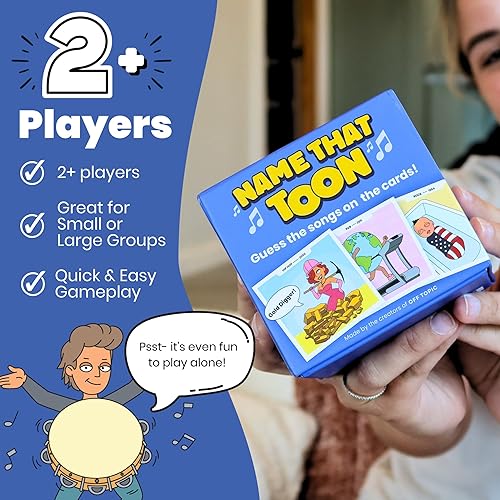 Miniatura 5 de OFF TOPIC Juego de música Name That Toon - Divertidos juegos de fiesta para más de 2 jugadores, rompecabezas de palabras para adultos y juego de