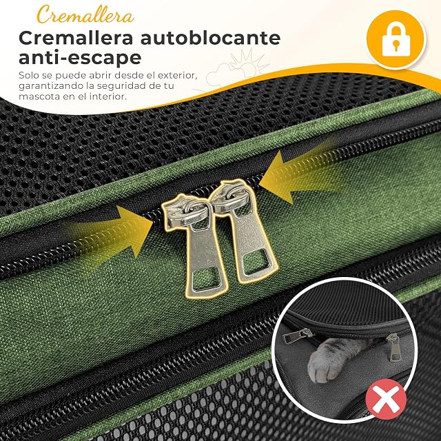 Foto 4 de 8 de TOFFCAEA Bolsa de transporte para perros y gatos